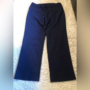 9688 Christopher & Banks Dress Pants Womens Size 12P Navy Blue Stretch Pockets